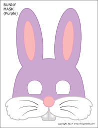 Easter bunny face template printable. Bunny Masks Free Printable Templates Coloring Pages Firstpalette Com