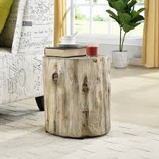Natural Tree Stump End Tables
