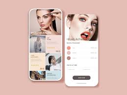 makeup artist booking app concept