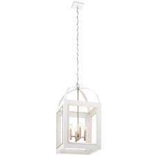 Kichler 52029wh Vath 4 Light Large Foyer Pendant In White Lighting By Lux