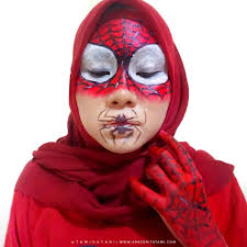 collab spiderman makeup inspired