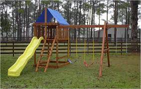 Does your backyard have the room? Apollo Diy Wood Fort Swingset Plans