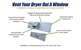 Our experts walk you through the basics of a ventless dryer—its history, the available models, and why you might want to consider owning one. Amazon Com Window Dryer Vent Adjusts 24 Inch Through 36 Inch By Vent Works Home Improvement
