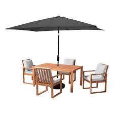 Weston Natural Wood Patio Table With 4