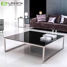 Square Clear Glass Center Table