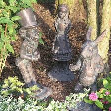 Alice In Wonderland Garden Statue Set