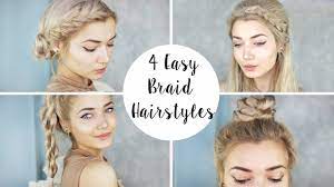 Quick hair growth and protective hairstyle tips. 4 Cute Braid Hairstyles Quick Easy Youtube