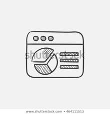 Browser Window Pie Chart Sketch Icon Stock Vector Royalty