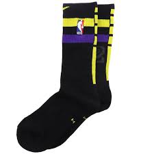 Nike Nba La Lakers Nk Elite Crew Sock Black Field Purple