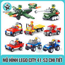 Đồ chơi trẻ em xếp hình Lego city và minifigures giá rẻ lắp ghép ô tô cảnh  sát, cứu hỏa từ 41 đến 53 chi tiết