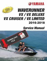 Some motorcycle has a bit change in. Yamaha 2016 Waverunner Vx Deluxe Service Manual Ebay