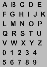 Alphabet Stencils Letter Number Stencil