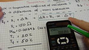 Temperature Vs Electrical Resistance Calculations