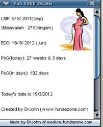 Free Download Pregnancy Period Of Gestation Edd Calculator