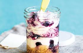 blueberry cheesecake jars healthy