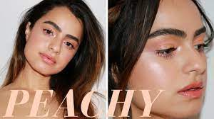 angelic peachy glow makeup tutorial