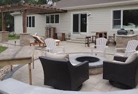 Large Patio Into Distinct Outdoor Rooms