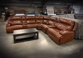 leather 7pc power reclining sectional