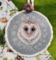 Winter Snow Owl Cross Stitch Chart