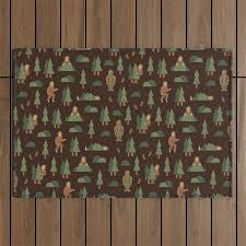 bigfoot forest outdoor rug by teo