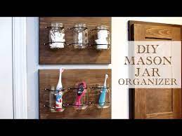 Diy Mason Jar Organizer For Bathroom