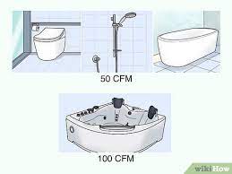 calculate cfm for bathroom fan