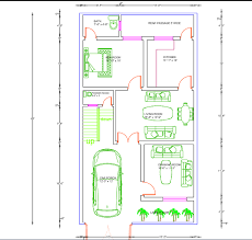 5 Marla House Plan Ground Floor 2d With
