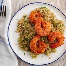 y shrimp with ginger lime quinoa