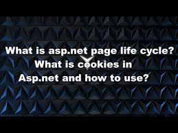what is asp net page life cycle what