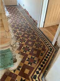 reclaimed antique encaustic floor tiles