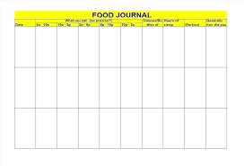 Simple Food Diary Templates Log Examples And Exercise