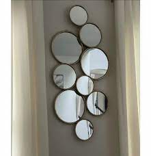 Brass Round Wall Hanging Mirror For Home