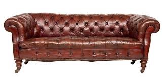 Victorian Slim Leather Chesterfield Sofa