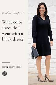 what color shoes to wear with a black dress