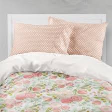 Modifiedtot Fl Bedding Set Duvet Cover Twin Xl Comforter Toddler Bedding Girls Room Decor Fl Dorm Bedding C Peach Pillowcase Sheet