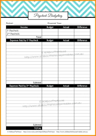 Bi Weekly Monthly Budget Spreadsheet Semi Monthly Personal Budget