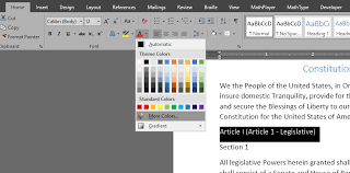 color values in microsoft word
