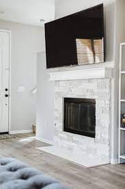 Diy Stone Fireplace Reveal Lots Of