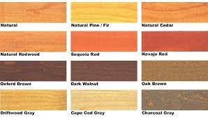 outdoor wood stain colors