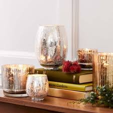 Mercury Glass Fluted Candles Balsam