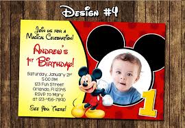 Best Create Own Mickey Mouse 1st Birthday Invitations Free
