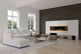 Large Wall With A Linear Fireplace