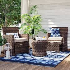 Halsted 5pc Wicker Small Space Patio
