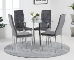 Melissa Grey Velvet Dining Chairs