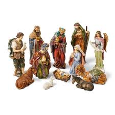 oversized resin nativity figurine set
