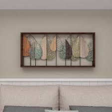 Brown Varying Texture Leaf Wall Decor