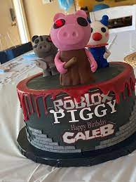 Roblox Piggy Cake Piggy Cake Roblox Cake Piggy Birthday Party gambar png
