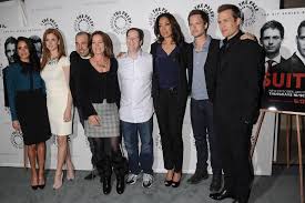 Adams, meghan markle, sarah rafferty, gina torres, and gabriel macht of suits attend an event in new york city on june 12, 2012. Meghan Markle S Suits Co Stars Share Wedding Excitement