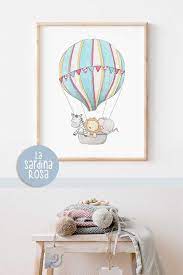 Hot Air Balloon Print Nursery Art