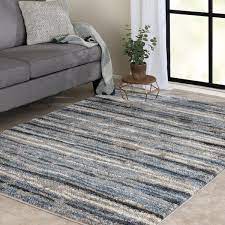 sline blue multi 2 ft x 3 ft striped accent rug